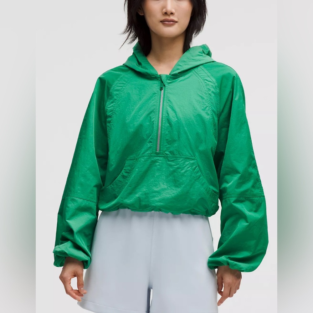 🆕Lululemon🍋 Scuba Cropped Anorak Colour Raceway Green Sz 6,4